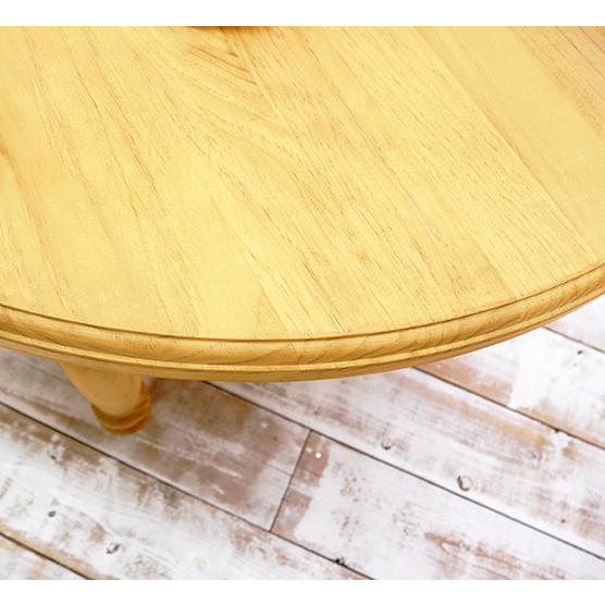 カントリーダイニングテーブル3点セット DT-Lacko2人用食卓 110cm丸 パイン食卓テーブル3点セット オイル仕上げ無垢丸テーブル_8