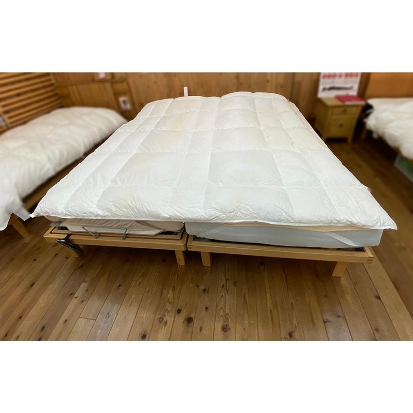 【セット売り】最高級羽毛布団　ホワイトグース2kg ダブル 掛け布団カバー ポーランドホワイトグース 展示訳アリ品 高級羽毛布団 ヤケ有り