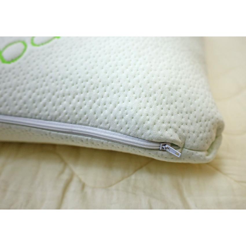 新品 天然ラテックス100％ 枕 カバー2種類付き ピロー バンブーカバー
