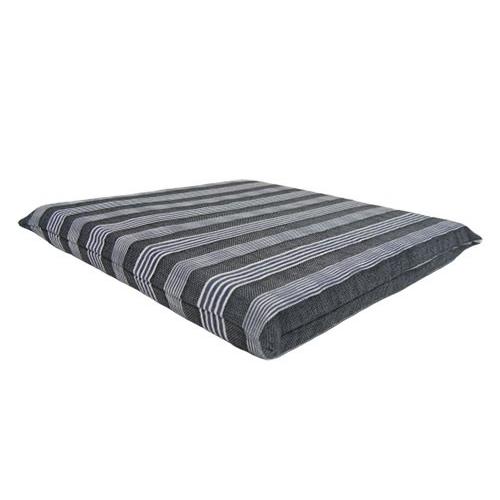 しっかり支える座布団  天然ラテックス100% 和柄 ボーダー柄リネン麻カバー付き 45x45cm プレゼント 敬老の日  勉強 運転 長時間使える座布団