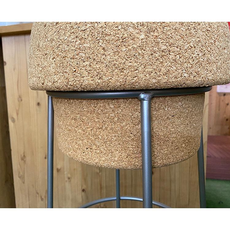 展示品 1脚限定 コルク座面 カウンタースツール Bouchon-SGA76シルバー
