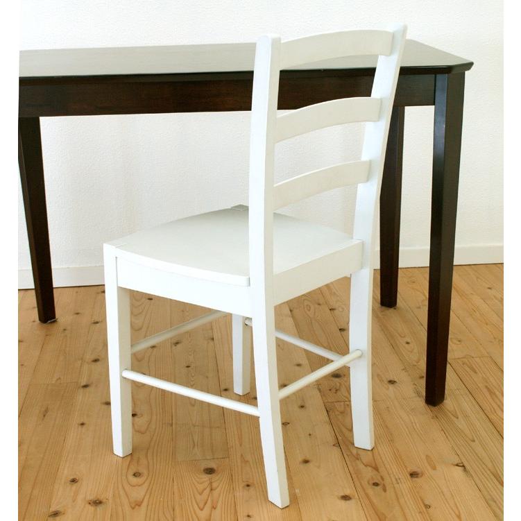 座面高45cm 木製 ダイニングチェア シートクッション付 CDK383WH 白い 木製椅子 重さ 約5kg 食堂椅子 :cdk0383w
