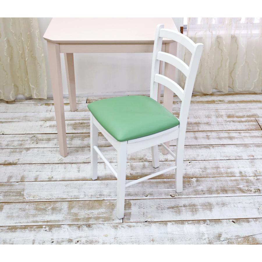 座面高50cm 木製 ダイニングチェア CDK383 ホワイト 白い椅子