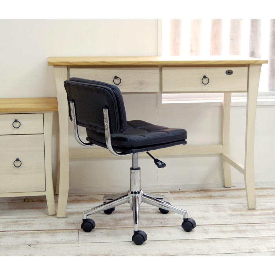 オフィスチェア コンパクト で かわいい キャスター付 椅子 昇降機能