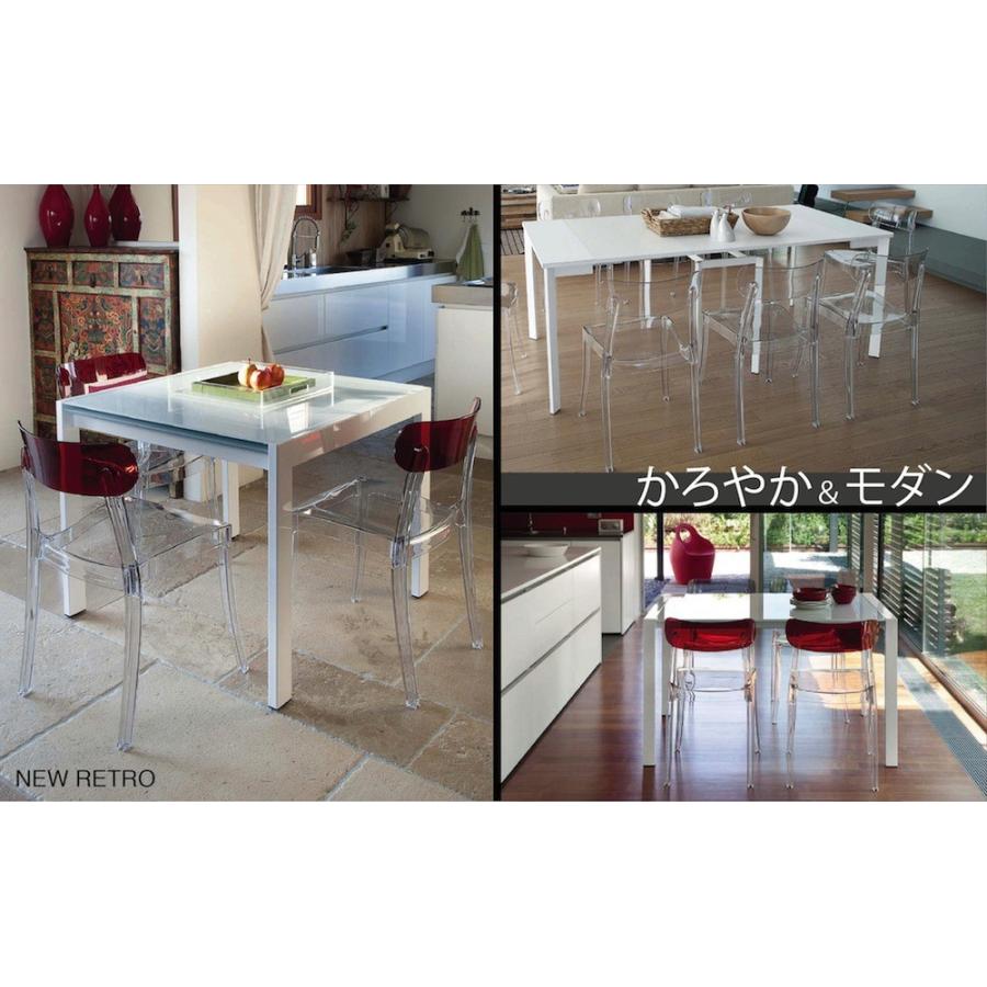 デザイナーズ ダイニングチェア イタリア製 クリア色 透明