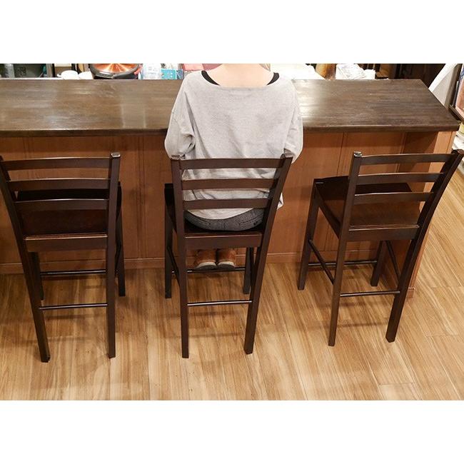 値下げ！カウンターチェア　木製 木製カウンターチェア 座面高60cm CCK408 カプチーノこげ茶色