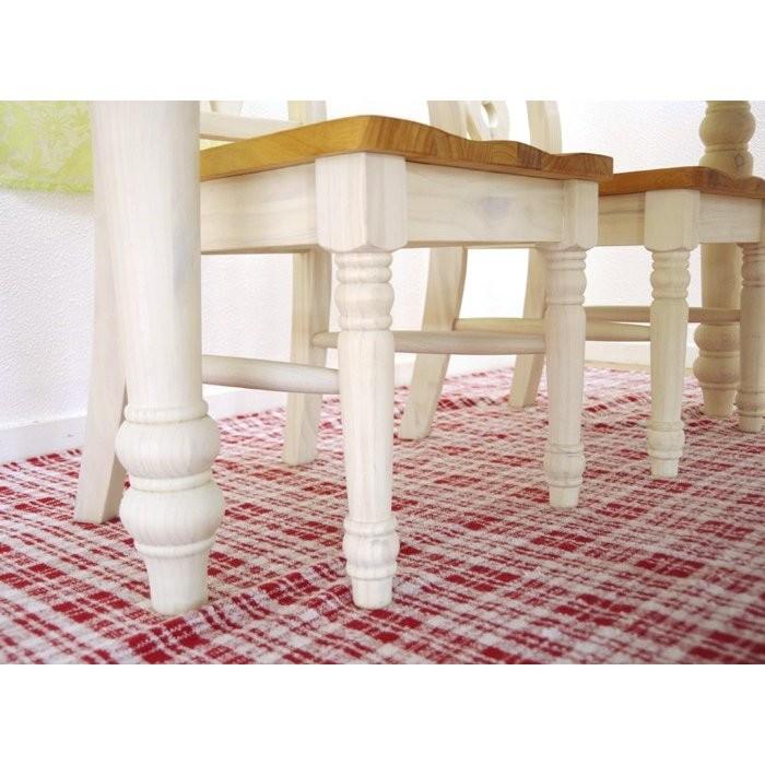 4人用ダイニングテーブル5点セット フレンチカントリー 160cm幅 パイン