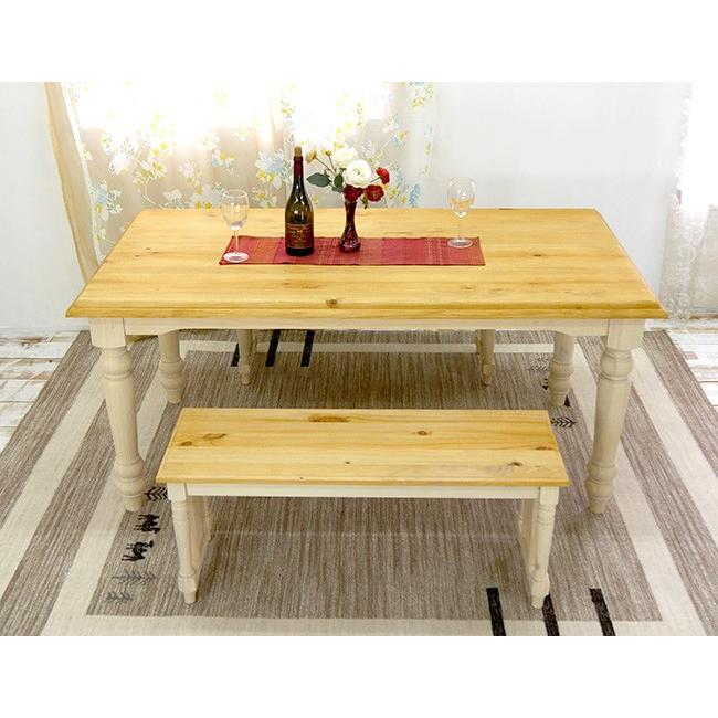 無垢ダイニングテーブルセット 4〜5人用 フレンチカントリー 160cm幅