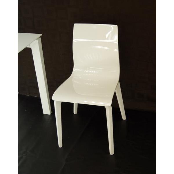 ABS素材 イタリア製 ダイニングチェア ホワイト色 5.5kg 展示品 1脚