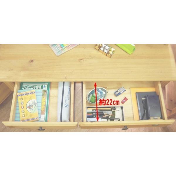 白いフレンチカントリーパインデスク イリデ本棚付きデスク