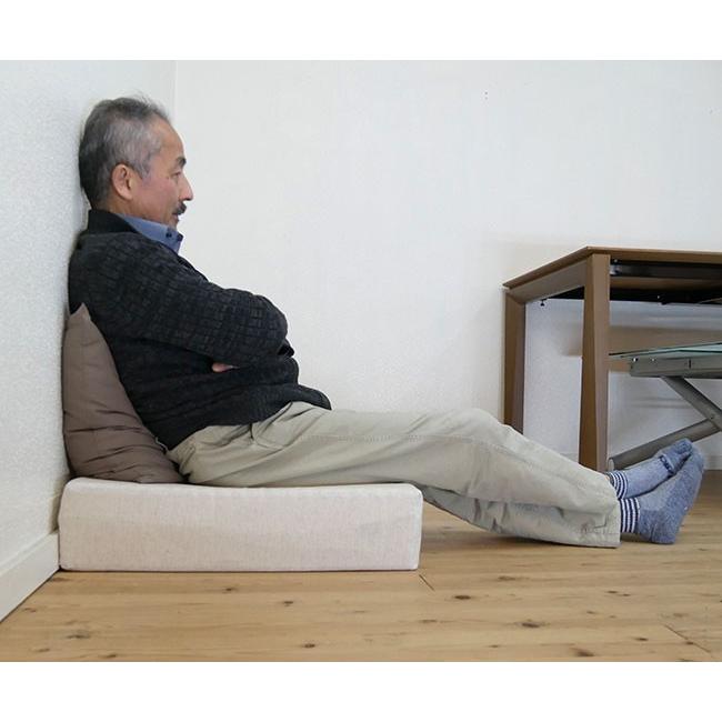 クッション フロアクッション 天然ラテックス ジャンボクッション 厚座布団 綿麻混