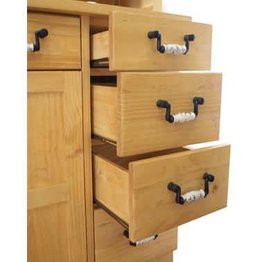 カントリーカウンターlily1045 陶器取っ手 幅100cmカウンター収納 高