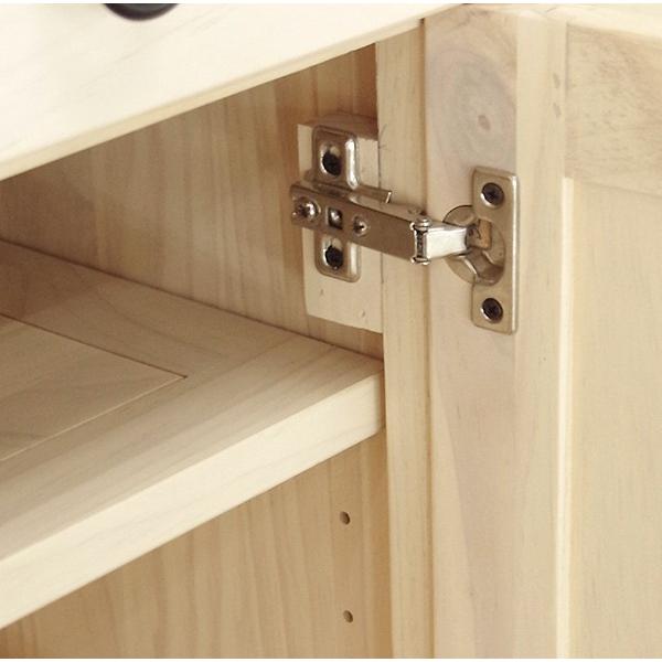 無垢材パインカウンター 高さ85cm カントリー収納食器棚 フレンチ