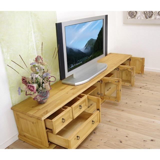テレビボード TV台 キャビネット付 2m以上のワイド木製 幅240cm 大型