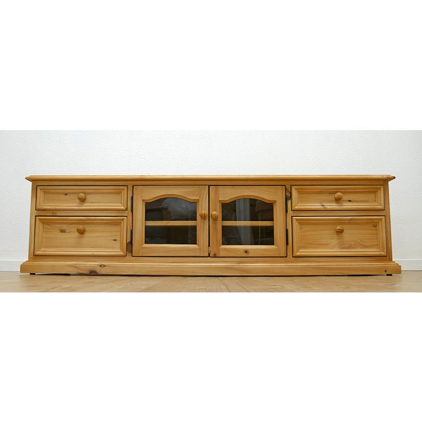 カントリーローテレビボード 幅150cm 奥行45cm 高さ40cm 木製取っ手