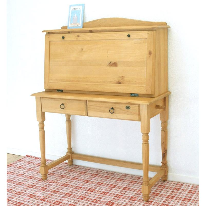 カントリー ライティングデスク MOD01 無垢木製 学習机