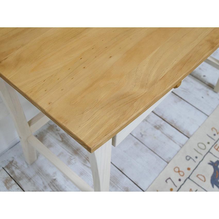 コンパクトデスク パインデスク 無垢学習机 -ミルキーバレンシア 木製
