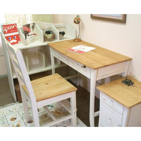 フレンチカントリー家具 カントリー学習机 幅105cmミルキー フレンチカントリー家具 カントリー学習机 幅105cmミルキー