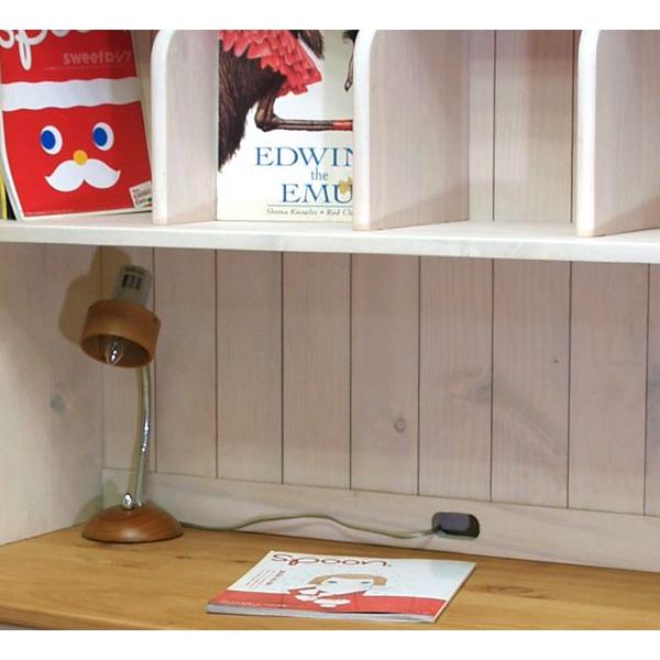 収納力のある本棚付 フレンチカントリー 低ホルムアルデヒド学習机