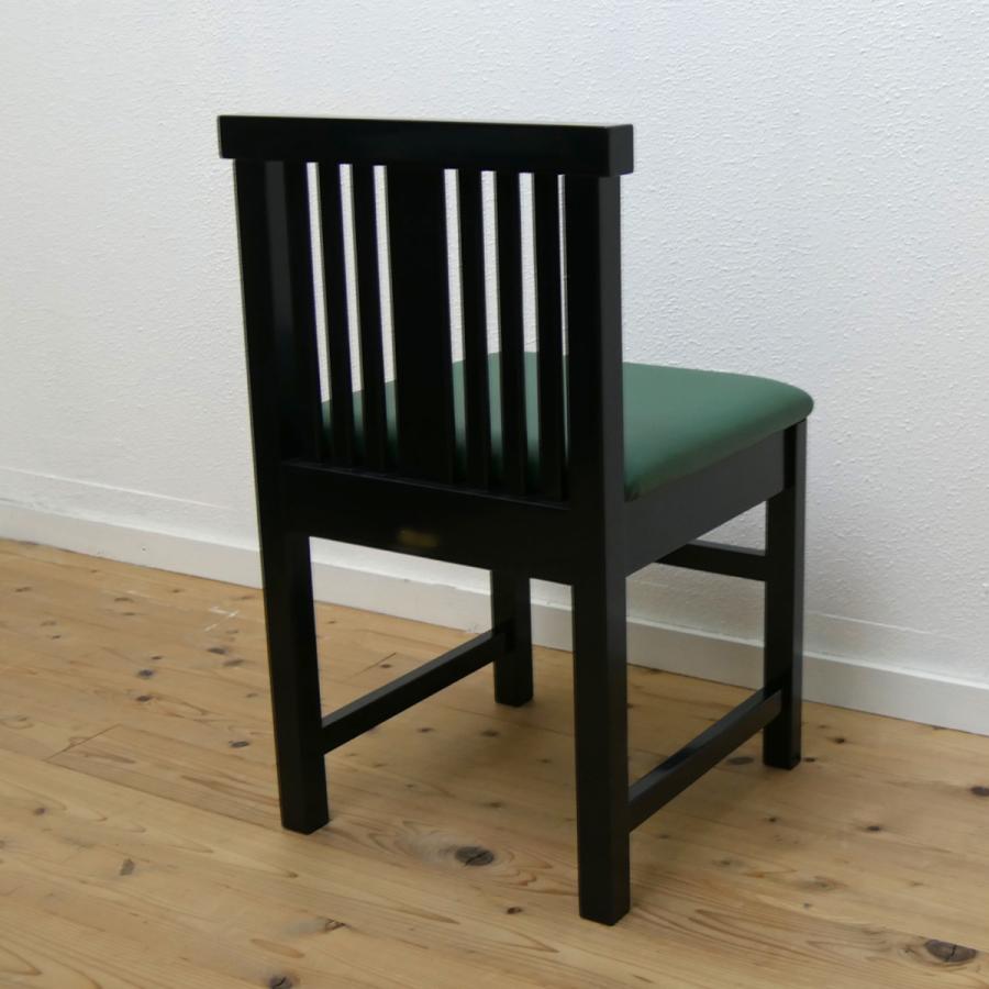 店舗用ダイニングチェア 完成品  チェア ブラック コンパクトな 黒い椅子 座面高43cm レザー張り 背もたれの低い食堂椅子 単品購入可能｜banjo｜08