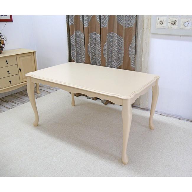 洋風 欧風 フレンチ 猫脚 ダイニングテーブル 5点 チェアセット