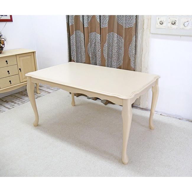 ヨーロピアンレトロ風 猫脚テーブル＋椅子1脚 猫脚ダイニングテーブル5点セット 幅150cm クラシック調