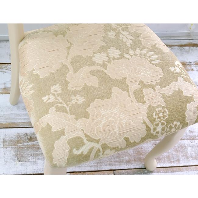 猫脚 ダイニングチェア ブリリアン クラシック調 白系 完成品