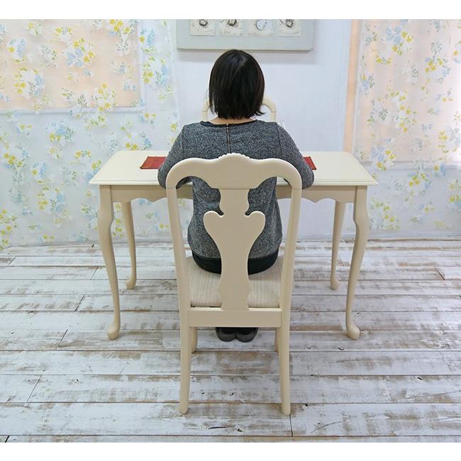 クラシック調 猫脚 アンティーク調 ダイニングチェア 単品 完成品 座面