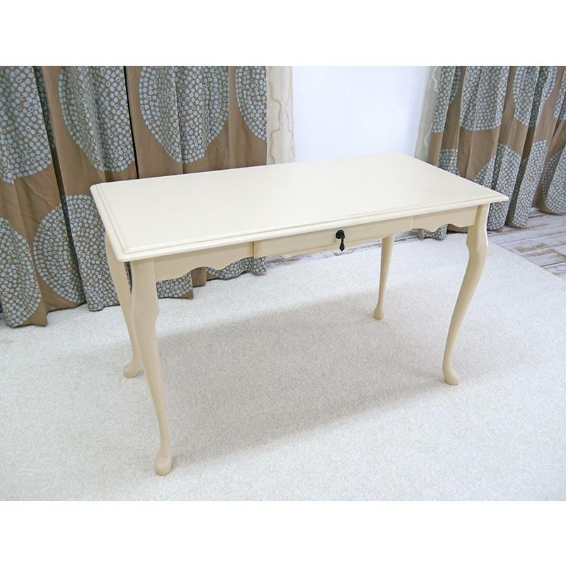 姫系 猫脚テーブル コンソール デスクチェア ドレッサーセット 幅120cm