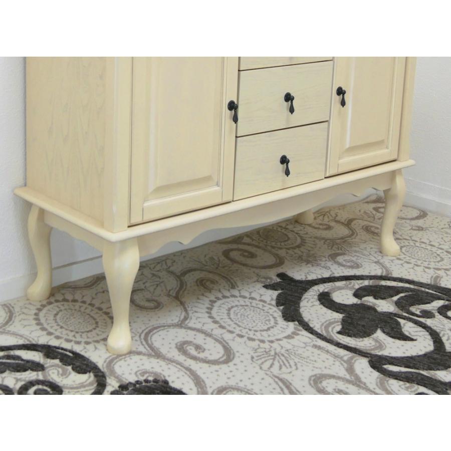 サイドボード 幅120cm クラシック調 猫脚 フレンチ クイーンアン様式