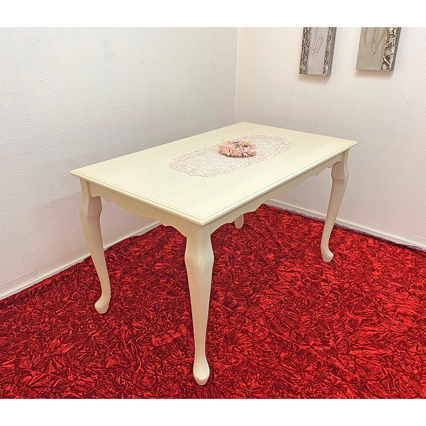 クラシック調 猫脚 クイーンアン フレンチダイニングセット 幅128cm