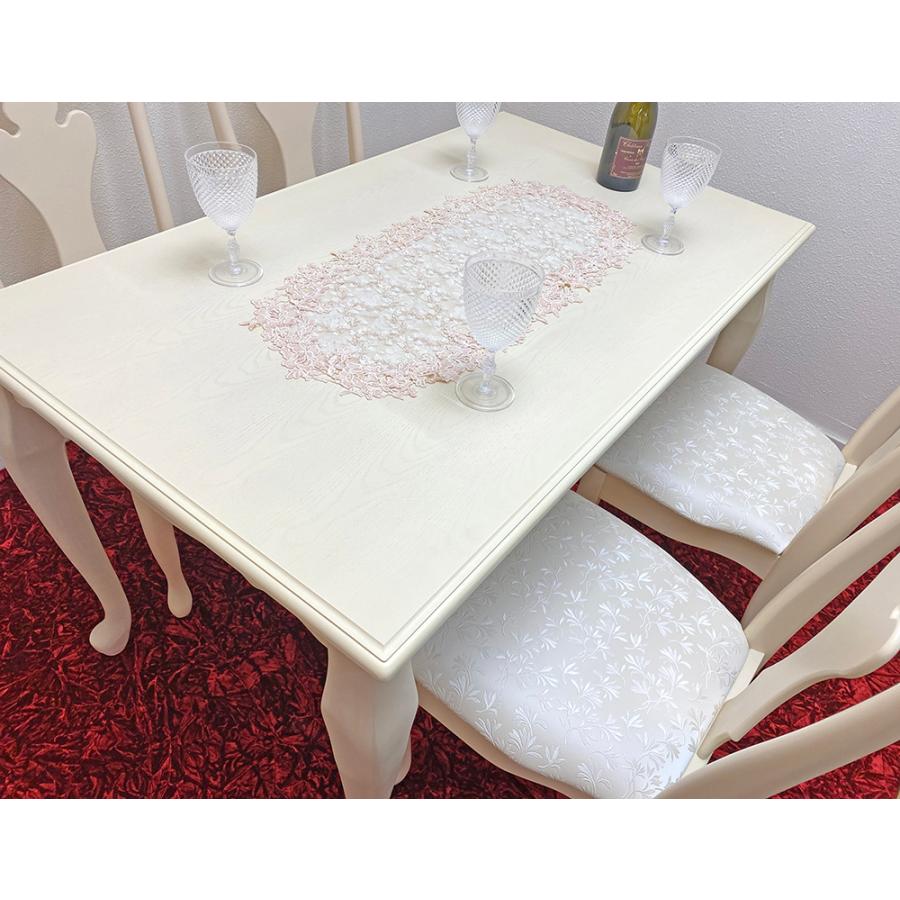 猫脚 幅128cm ダイニングテーブル5点セット 4人掛け クラシック