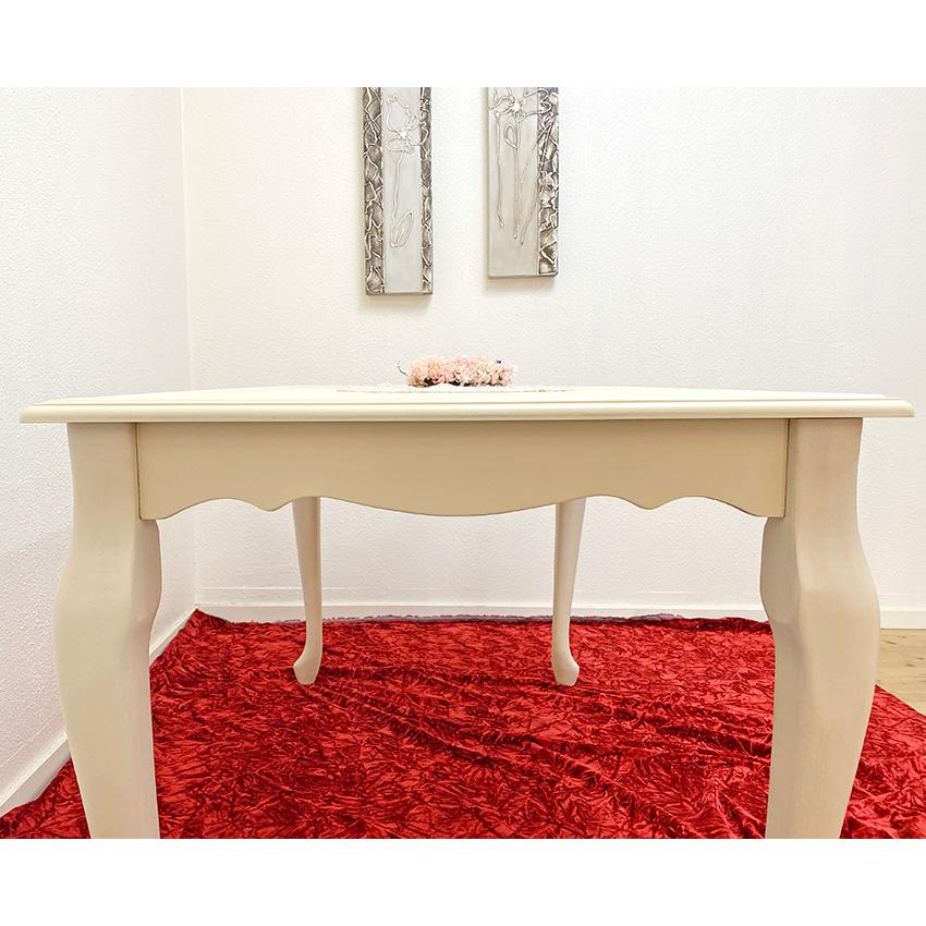 猫脚 幅128cm ダイニングテーブル5点セット 4人掛け クラシック調 PVC