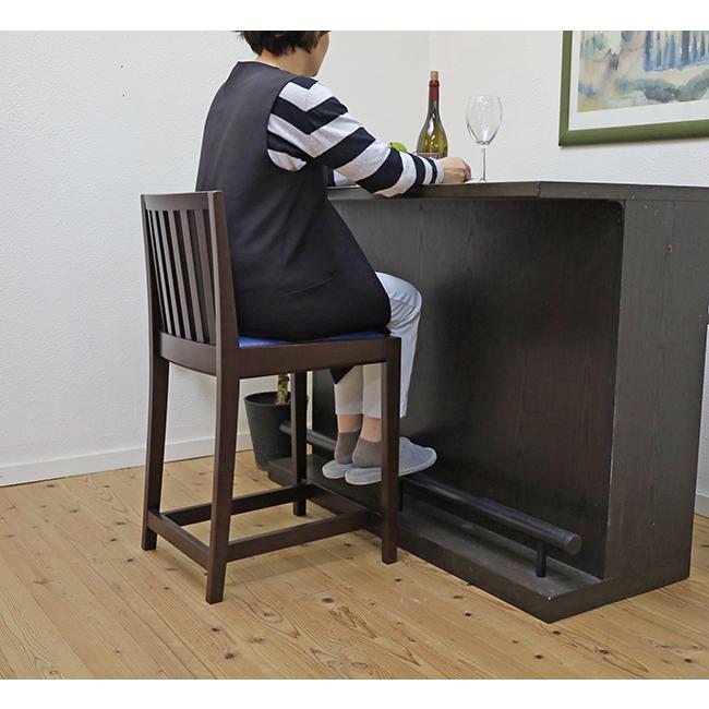 座面高55cm 飲食店用木製カウンター椅子 ブラウン色 80-85cmの 座面高55cm 飲食店用木製カウンター椅子 ブラウン色 80-85cmの