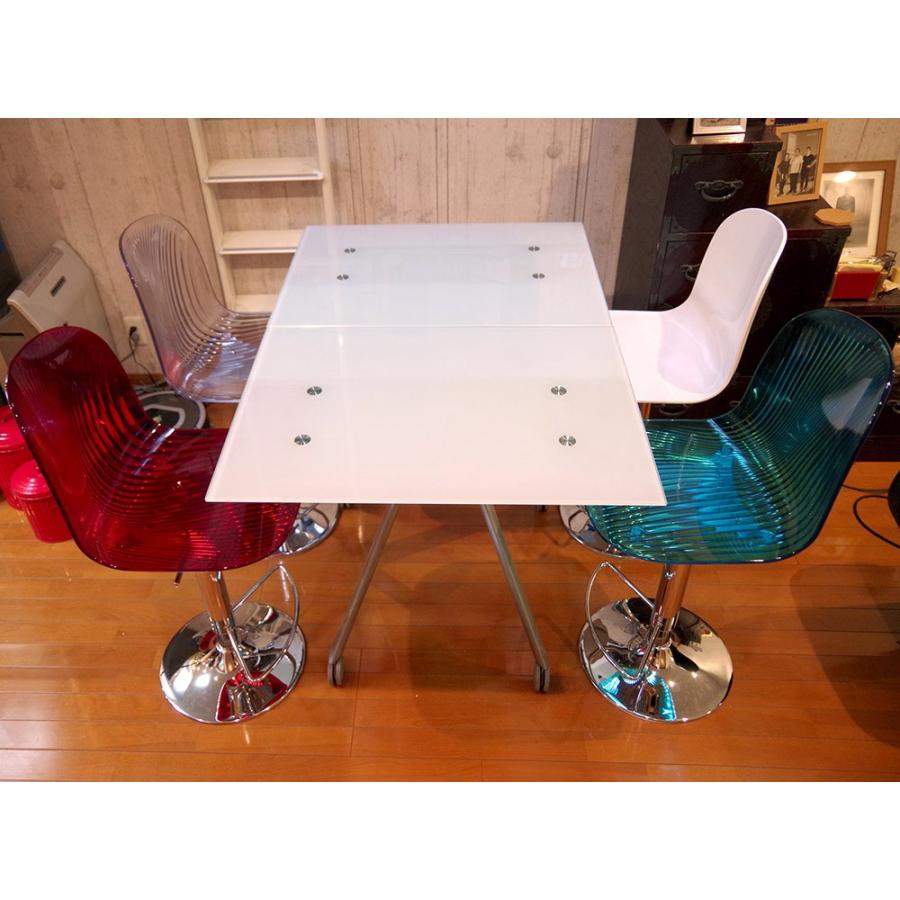 回転昇降式カウンタースツール イタリア製デザイナーズ カウンターチェアー イタリア製回転昇降式カウンタースツール【オーシャン/clearred