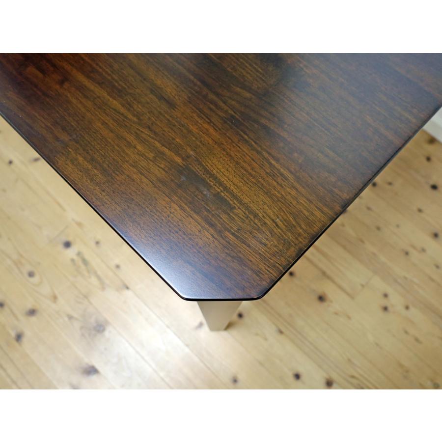 110cm角 業務用 木製 ダイニングテーブル カプチーノこげ茶 色 単品 4