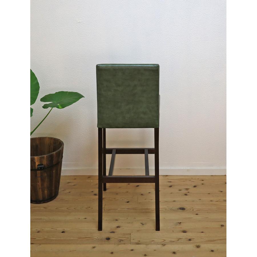 カウンターチェアTSK11536E-BR 座面高77cm バーチェア 木製 スタンド