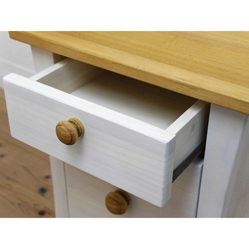 カントリー 机 兄弟姉妹で使える 2人用 カントリー学習机 白いカントリーパイン