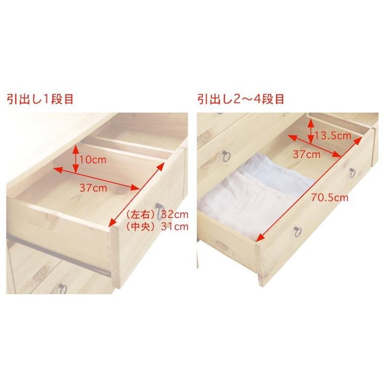 フレンチカントリー パインチェスト バレンシア クリスタル取手