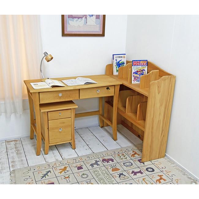 勉強机 カントリー調 デスク バレンシア本棚付きデスク+ファイル