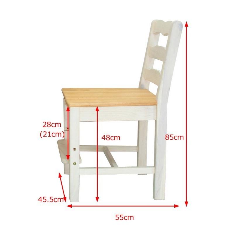 フレンチデスク パイン無垢材 学習デスク椅子セット  バレンシア-ミルキーホワイト色+F02+学童チェア85セット ガラス取っ手｜banjo｜11