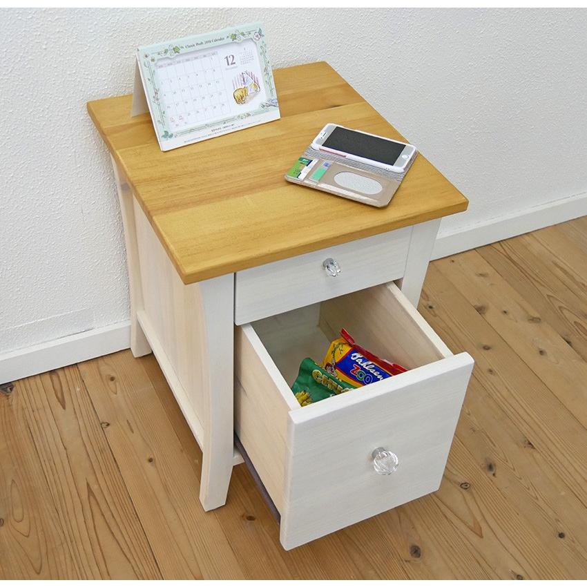 フレンチデスク パイン無垢材 学習デスク椅子セット バレンシア