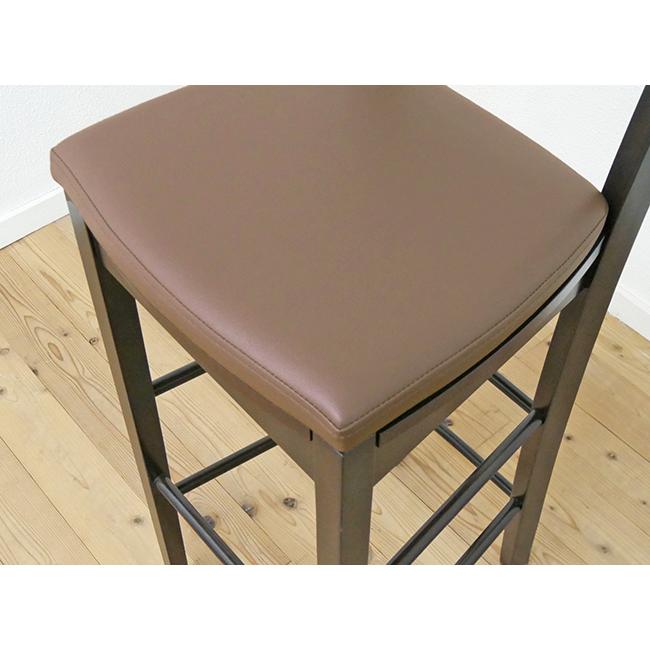 【自然素材】　カウンターチェア 座面高80cm 木製 ハイカウンター チェア 補強桟有り CCK409-80