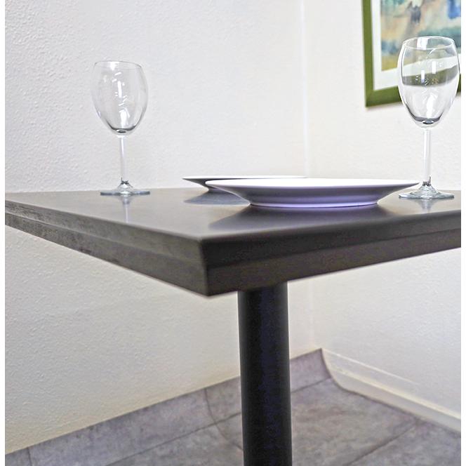 お揃いの飲食店用テーブルセット 1本脚 業務用テーブルセット 75cm