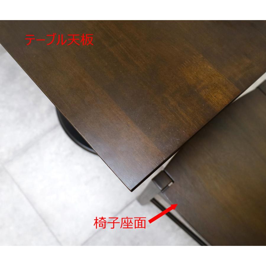 お揃いの飲食店用テーブルセット 1本脚 業務用テーブルセット 75cm