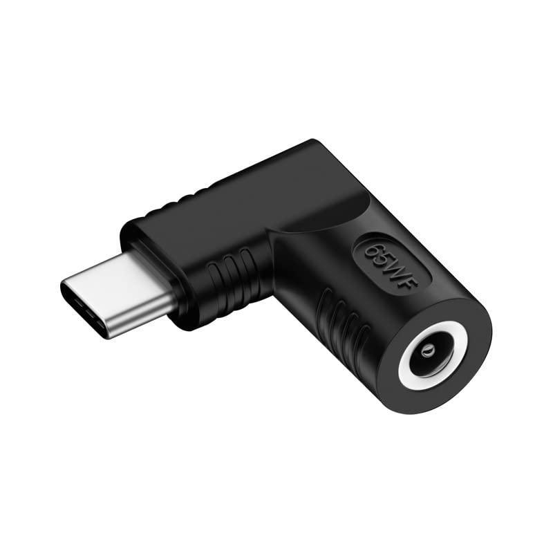 CY 90 度DC ジャック 5.5 * 2.1mm 入力から USB-C タイプ C 電源プラグ充電アダプタ ラップトップ電話用 : 晩田 ...