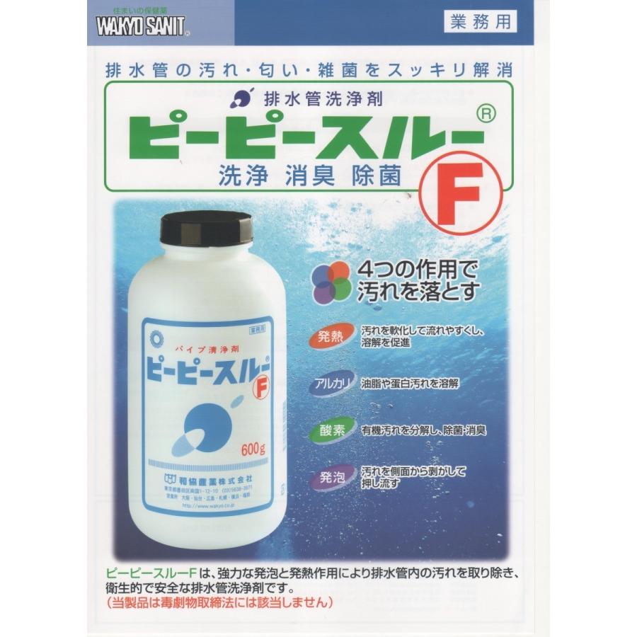 ピーピースルーf 600ｇ和協産業 業務用配水管洗浄剤 洗浄 消臭 除菌 2本セット Wk 01f 2 バナーワンドットコム 通販 Yahoo ショッピング