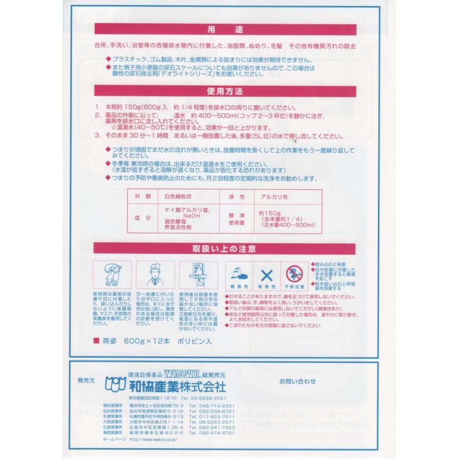 ピーピースルーf 600ｇ和協産業 業務用配水管洗浄剤 洗浄 消臭 除菌 2本セット Wk 01f 2 バナーワンドットコム 通販 Yahoo ショッピング