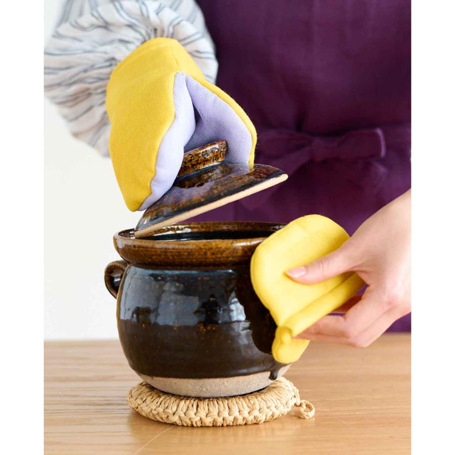 かや キッチンミトン 【メール便対応】 ミトン 鍋つかみ 左右手兼用