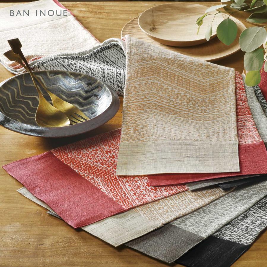 リネン 浮織 ラナー （大） テーブルランナー エスニック 麻 日本製